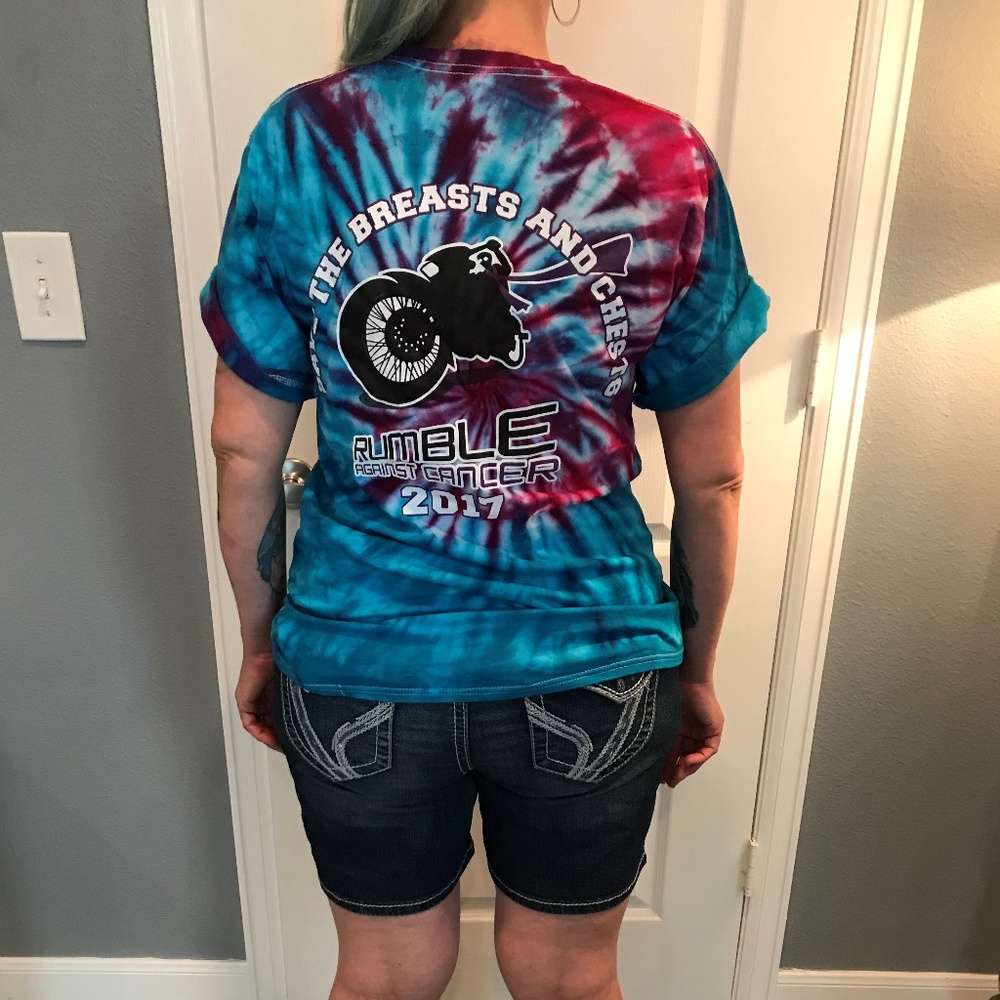 Breast Cancer Awareness Tye Dye Shirts M L XL 2XL